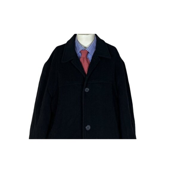 Mark New York Overcoat Gray Wool Blend Button Down Men's XL - Picture 2 of 8